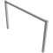 Stationary access barriers | welded | with top bar | hot-dip galvanized | total width: 2000 mm
